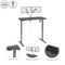 Bestar Bestar Upstand 48W x 24D Standing Desk with Dual Monitor Arm in bark grey 175860-000047 - alternate 6
